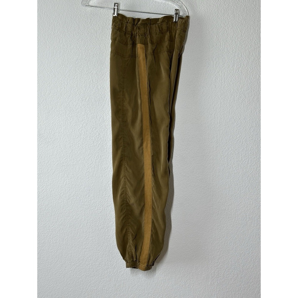 Free People Brown Paper Bag High Waist Tencel Jogger Side Stripe Women Size S - Picture 5 of 11